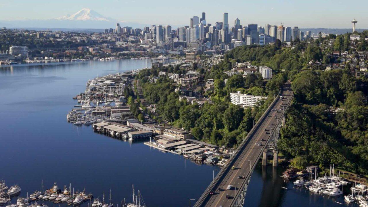 Översiktsbild över staden Seattle
